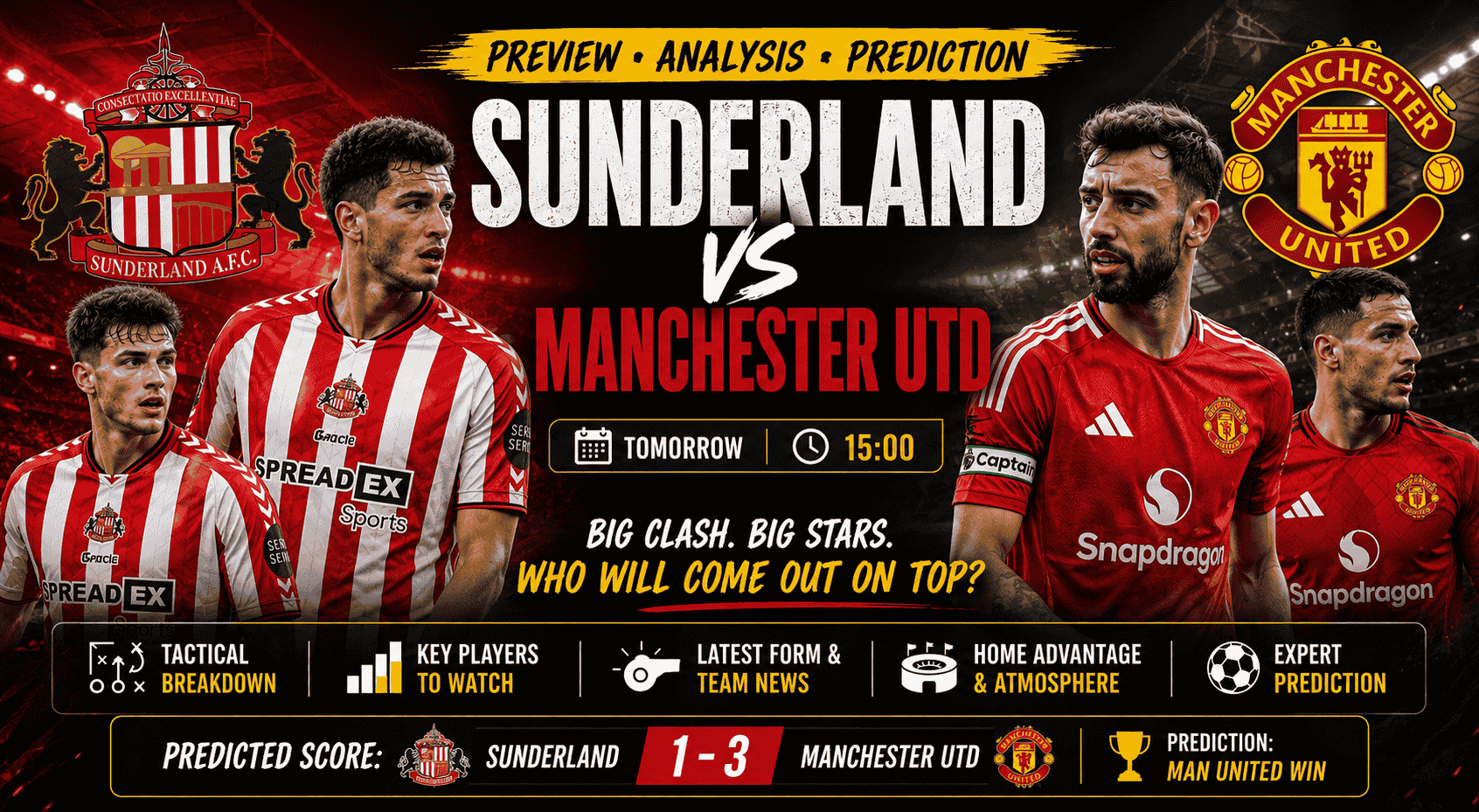 Sunderland A.F.C. vs Manchester United F.C. Match Preview photo