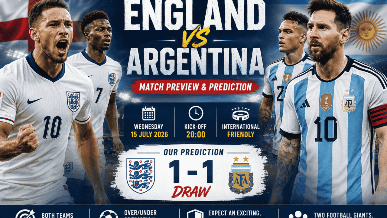 England vs Argentina Match Preview and Prediction